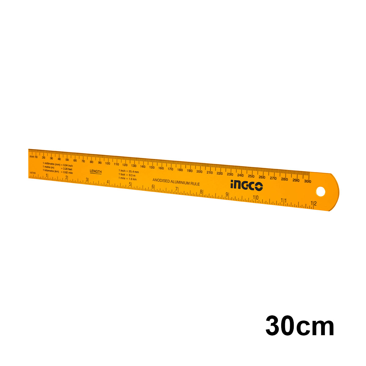 Χάρακας – Ρίγα Αλουμινίου 30cm
